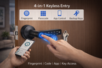 Waterproof Fingerprint Smart Door Lock with Bluetooth & 100 Password Storage (IP65)