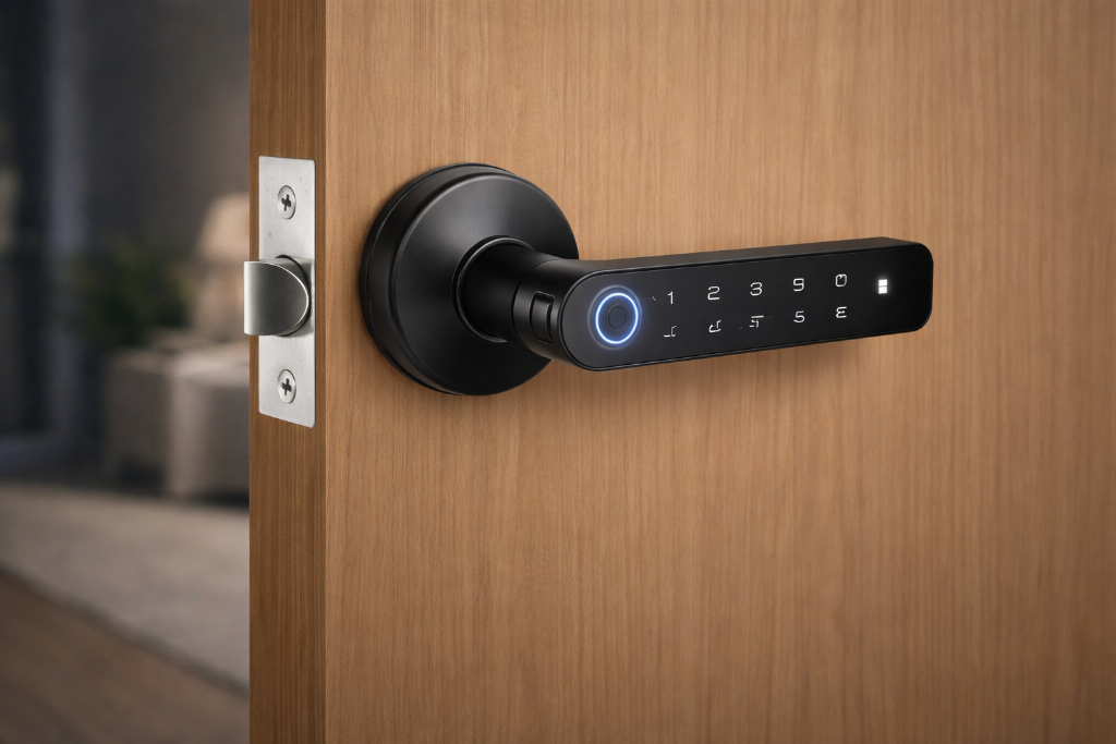 Waterproof Fingerprint Smart Door Lock with Bluetooth & 100 Password Storage (IP65)