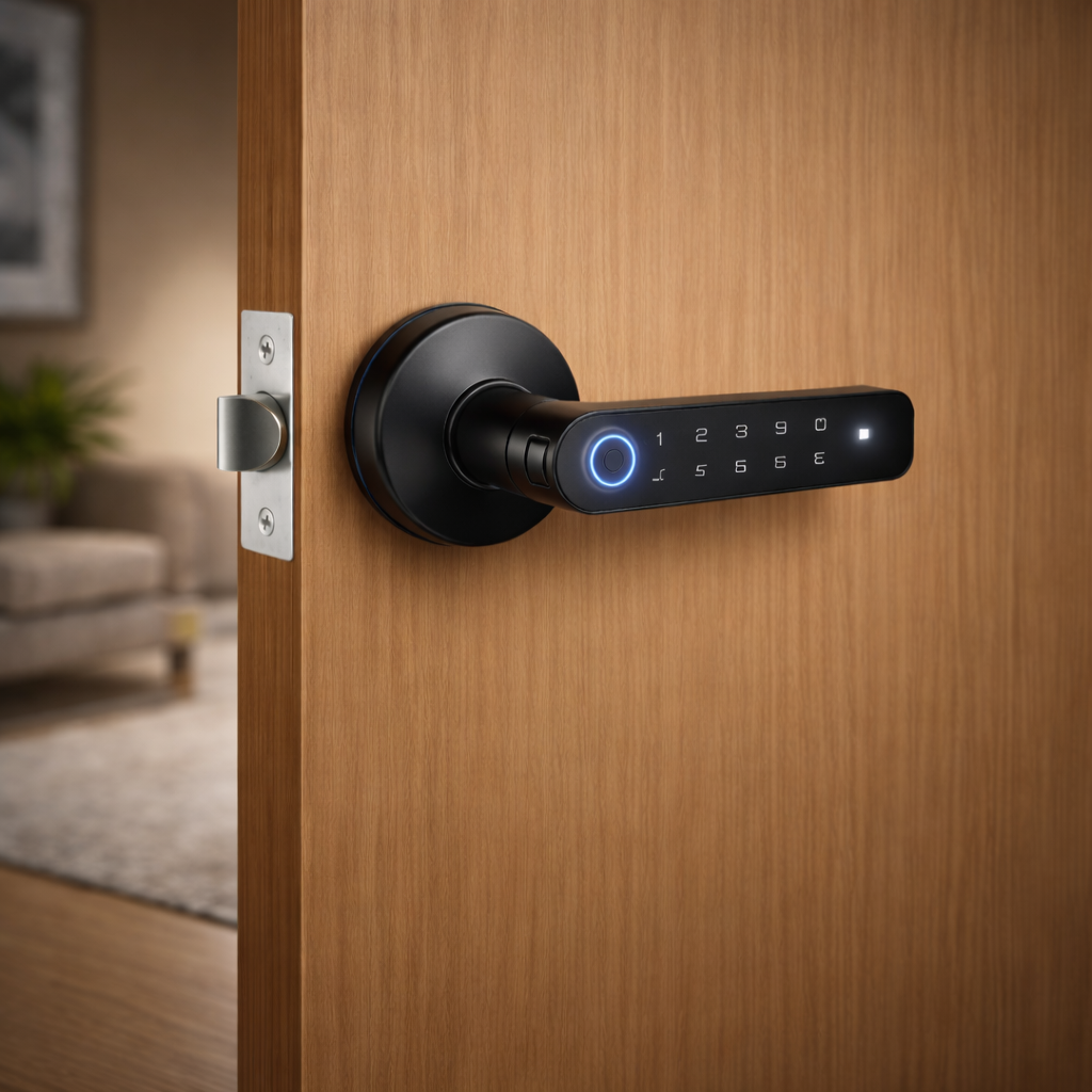 Waterproof Fingerprint Smart Door Lock with Bluetooth & 100 Password Storage (IP65)