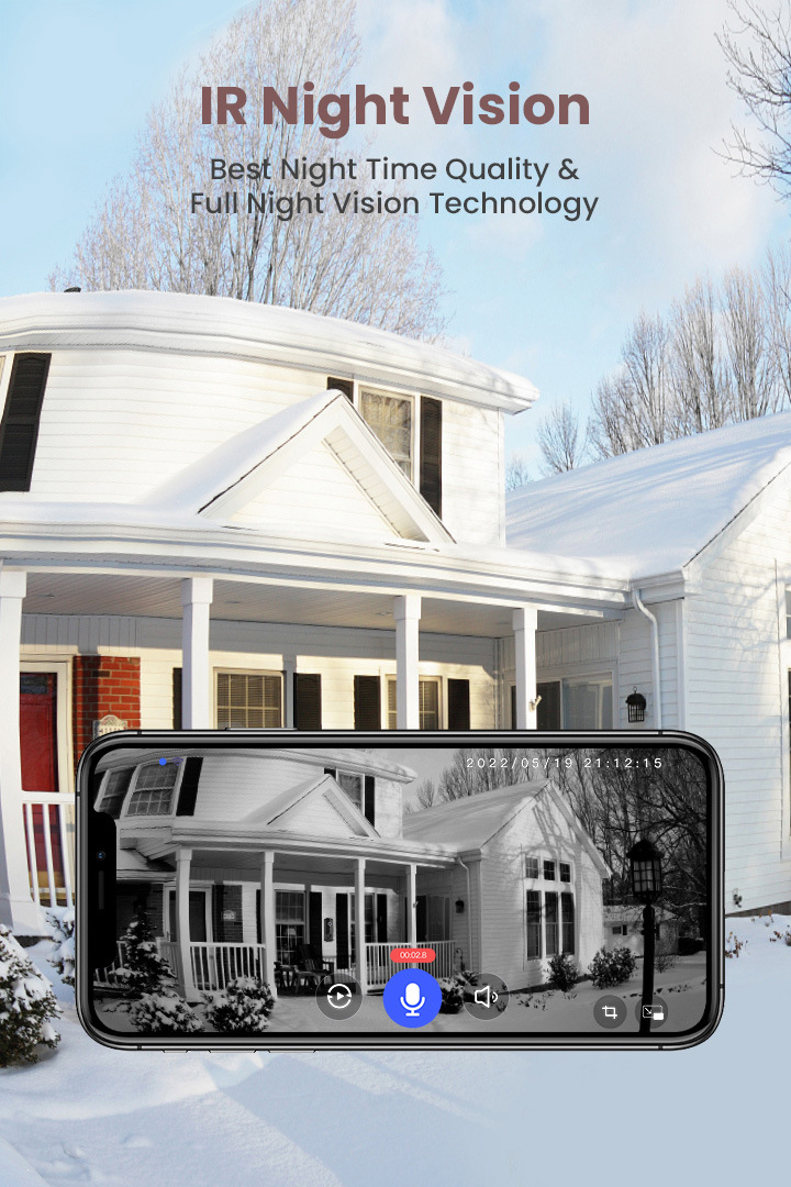 Wireless Video Doorbell with Night Vision & AI Recognition