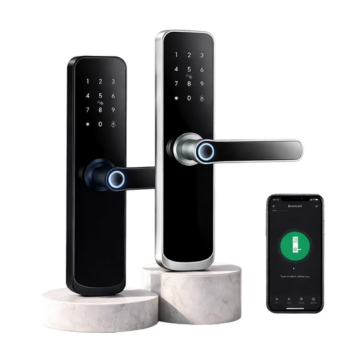 Fingerprint Smart Door Lock with App Control & RFID Card Access (Keyless Entry)