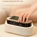 Smart Alarm Clock with Wireless Charging & Bluetooth Speaker