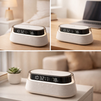 Smart Alarm Clock with Wireless Charging & Bluetooth Speaker