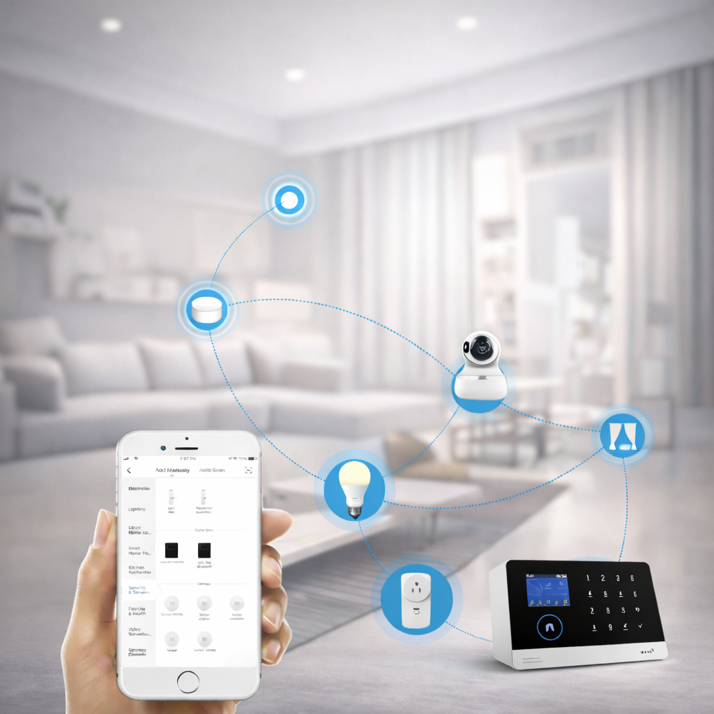 Wireless Home Alarm System with PIR Motion Sensor