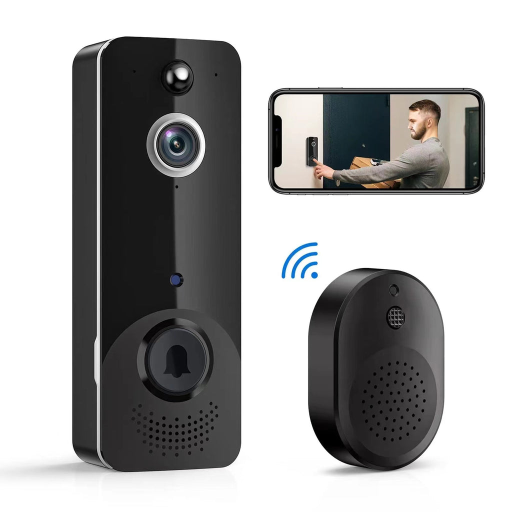 Wireless Video Doorbell with Night Vision & AI Recognition