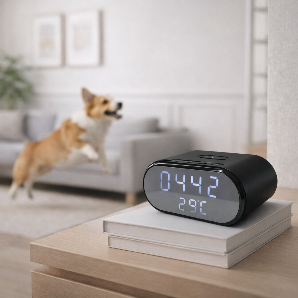 Clock Security Camera (4K WiFi, Motion Detection)