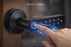 Waterproof Fingerprint Smart Door Lock with Bluetooth & 100 Password Storage (IP65)